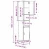 vidaXL Juego de muebles de ba&ntilde;o Madera envejecida 35 x 37,5 x 188,5 cm