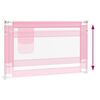 vidaXL Barandilla de seguridad cama de ni&ntilde;o rosa tela 120x25 cm