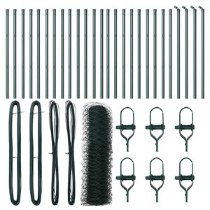 vidaXL Poste de Valla Verde