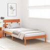 vidaXL Estructura de cama Marr&oacute;n 90 x 200 cm Madera maciza de Pino