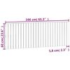 vidaXL Cabecero de cama de pared madera maciza pino gris 166x3x60 cm