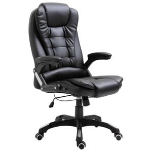 vidaXL Silla de oficina de cuero sint&eacute;tico negra
