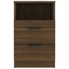 vidaXL Mesitas de noche 2 uds madera contrachapada color roble marr&oacute;n