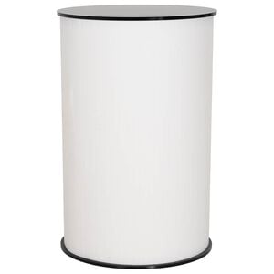 vidaXL Mostrador para ferias Negro y Blanco &Oslash; 60 x 93 cm