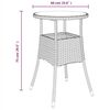vidaXL Set comedor jard&iacute;n 5 pzas y cojines rat&aacute;n sint&eacute;tico vidrio gris