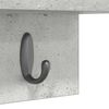 vidaXL Perchero de pared Gris Concreto 40 x 10,5 x 18 cm