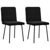 vidaXL Sillas de comedor 2 unidades terciopelo negro