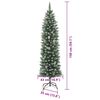 vidaXL Árbol Navideño Artificial Delgado con 150 LED verde y 150 cm