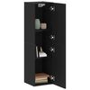 vidaXL Mueble de TV de Pared Roble Negro 30,5 x 30 x 110 cm