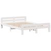 vidaXL Estructura de cama sin colch&oacute;n madera de pino blanca 140x190 cm