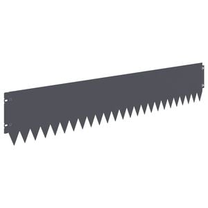vidaXL Borde de C&eacute;sped 30 pcs 103 x 20 cm Acero Gris antracita