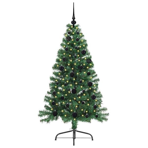 vidaXL &Aacute;rbol de Navidad Artificial Preiluminado Verde 150 cm PVC