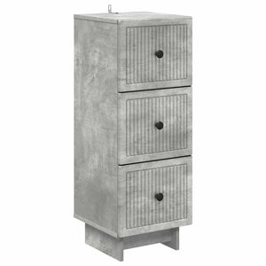 vidaXL Cajonera Gris Hormig&oacute;n 33 x 34,5 x 90 cm Madera de Ingenier&iacute;a
