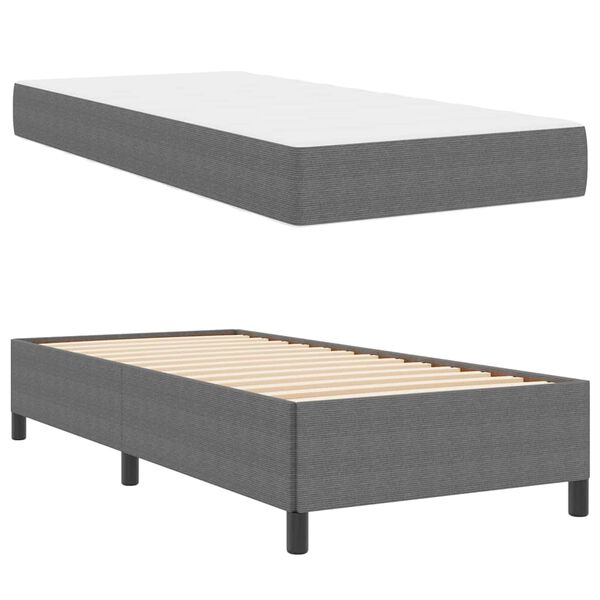 vidaXL Estructura de cama con colch&oacute;n Gris Claro 100 x 200 cm tela