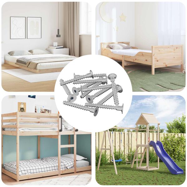 vidaXL Tornillo 12 pcs Recubierto de zinc 5 x 40 mm Hierro