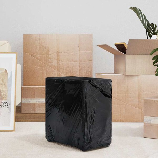 vidaXL Film estirable 2 unidades negra 30 &mu;m 50 cm x 150 m