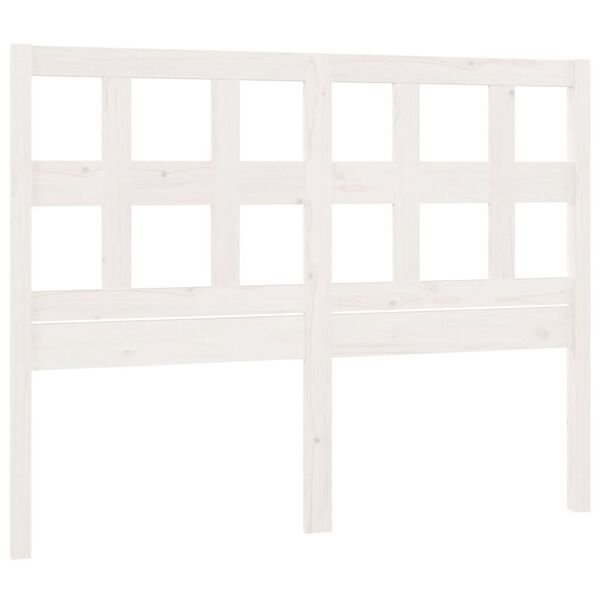 vidaXL Cabecero de cama madera maciza de pino blanco 205,5x4x100 cm