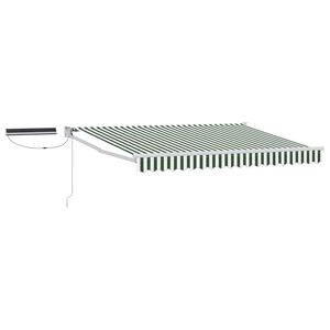 vidaXL Toldo Retr&aacute;ctil El&eacute;ctrico Verde y 3 x 2,5 m