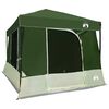 vidaXL Juego de Tienda de Camping con techo 2 pcs Verde Tafet&aacute;n y Tela