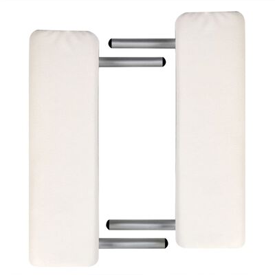 Mesa camilla de masaje plegable de 3 cuerpos, aluminio blanco