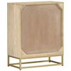 vidaXL Aparador con 2 puertas madera maciza de mango 55x30x70 cm