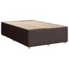 vidaXL Cama box spring con colch&oacute;n tela marr&oacute;n oscuro 120x200 cm