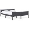 vidaXL Estructura de cama sin colch&oacute;n madera de pino gris 140x200 cm