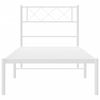 vidaXL Estructura cama sin colchón con cabecero metal blanco 75x190 cm