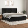 vidaXL Cama box spring con colch&oacute;n terciopelo negro 200x200 cm