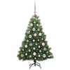 vidaXL Árbol de Navidad artificial con 150 LED Verde 120 cm PE y PVC