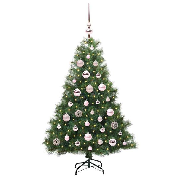 vidaXL Árbol de Navidad artificial con 150 LED Verde 120 cm PE y PVC