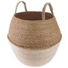 vidaXL Maceta con asas Blanco &Oslash; 32 x 32 cm 100% Hierba marina