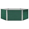 vidaXL Arriate elevado de acero galvanizado verde 129x129x45 cm