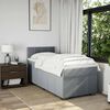 vidaXL Cama box spring con colch&oacute;n tela gris claro 80x200 cm