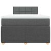 vidaXL Cama box spring con colchón tela gris oscuro 120x190 cm