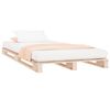 vidaXL Cama de palets de madera maciza de pino 75x190 cm
