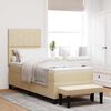 vidaXL Cama tipo Box Spring con colch&oacute;n Crema 80 x 200 cm tela