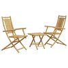 vidaXL Juego de mesa y sillas de jard&iacute;n 3 piezas bamb&uacute;