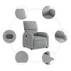 vidaXL Sill&oacute;n reclinable de tela gris claro