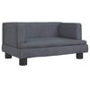 vidaXL Cama para perros de terciopelo gris oscuro 60x40x30 cm