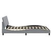vidaXL Estructura de cama sin colch&oacute;n Hanko tela gris claro 140x190 cm