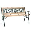vidaXL Banco de jard&iacute;n de madera 122 cm