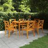 vidaXL Mesa de jard&iacute;n madera maciza de acacia 160x90x75 cm