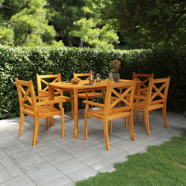 vidaXL Mesa de jard&iacute;n madera maciza de acacia 160x90x75 cm