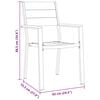 vidaXL Conjunto de Comedor de Jard&iacute;n 5 pcs Negro