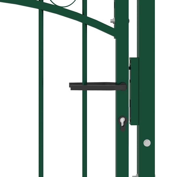 vidaXL Puerta de valla Emmen con pinchos de acero, 104x97 cm, verde
