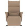 vidaXL Sill&oacute;n reclinable con reposapi&eacute;s cuero sint&eacute;tico capuchino