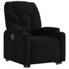 vidaXL Sillón reclinable elevable tela negro