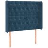 vidaXL Cabecero con LED de terciopelo azul oscuro 103x16x118/128 cm