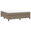 vidaXL Cama box spring con colch&oacute;n tela gris taupe 180x200 cm